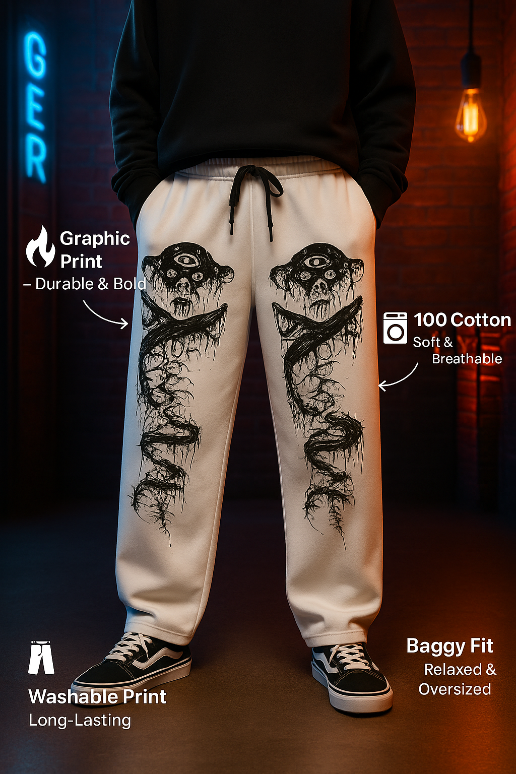 Venom Sketch trendy Baggy Pants by ModeGenZ