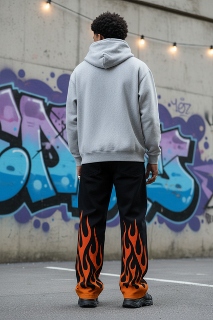 Inferno fire Flame Baggy Pants by ModeGenZ