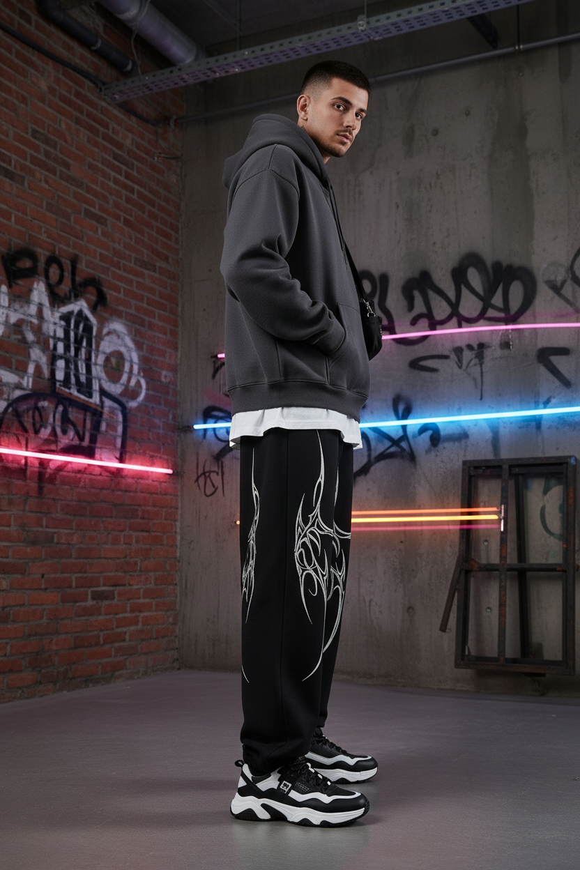 Phantom Spikes Baggy Pants by ModeGenZ